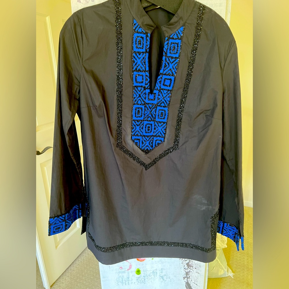 Tory Burch, embroidered tunic, long sleeves